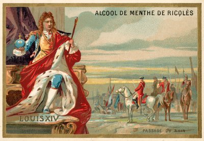 Louis XIV of France and the French Army Crossing the Rhine, 1672 by French School